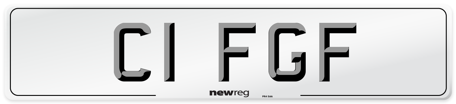 C1 FGF Number Plate from New Reg